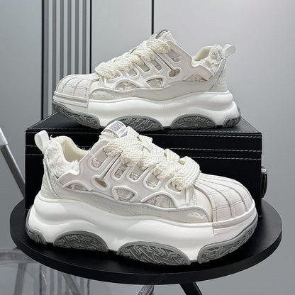Shell Toe Rope Lace Damage Platform Sneakers WN24723