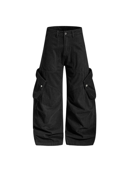 Multi Pocket Panel Wide Leg Cargo Pants WN24170
