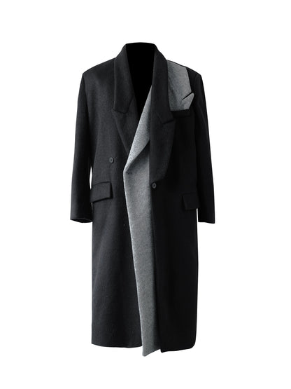 Bicolor Thickened Mid-Length Trench Coat WN11787