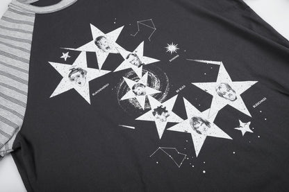 Star Graphic Raglan Long Sleeve T-Shirt WN27991