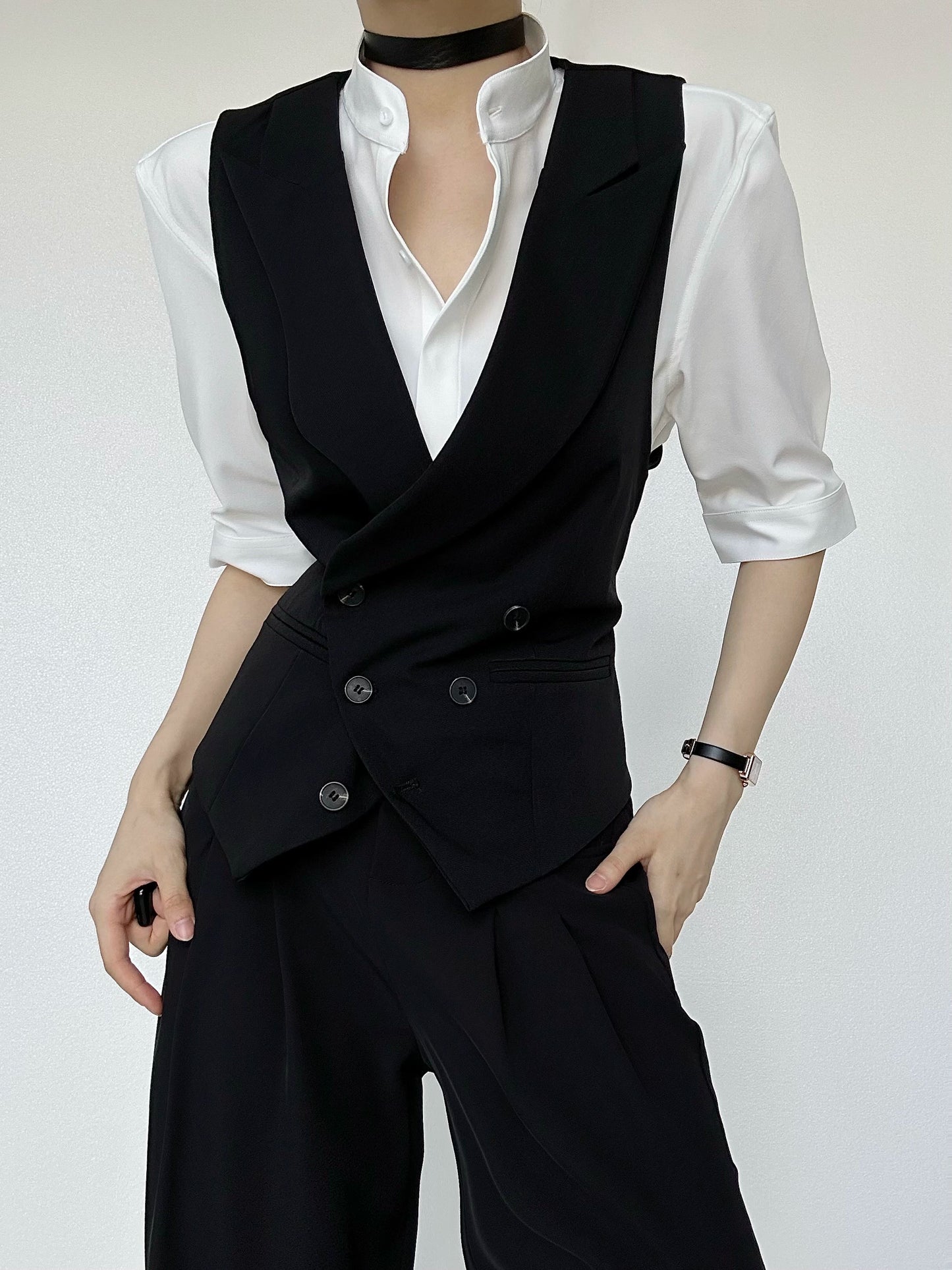 Notched Lapel Vest WN19643