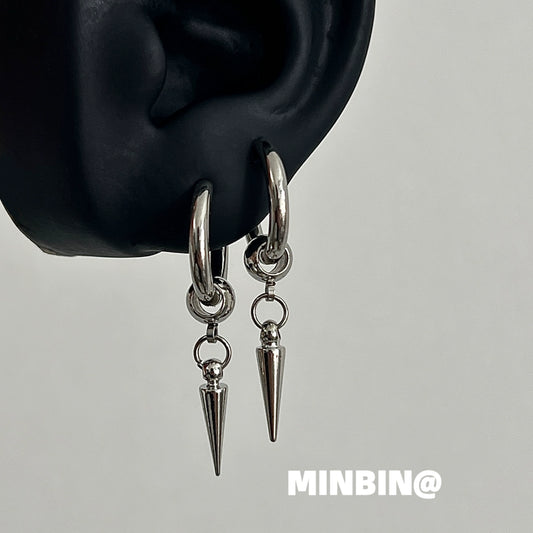 Titanium Steel Hoop Earrings WN19243