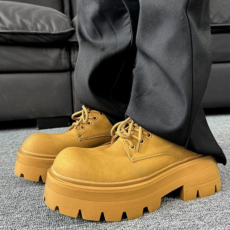 Chunky Sole Derby Round Toe Shoes WN19179