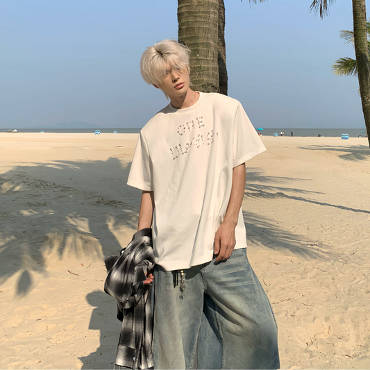 Pearl Design Oversize Short Sleeve T-Shirt WN19909