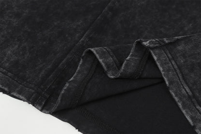 Washed Frayed Pullover Sweatshirt WN23029