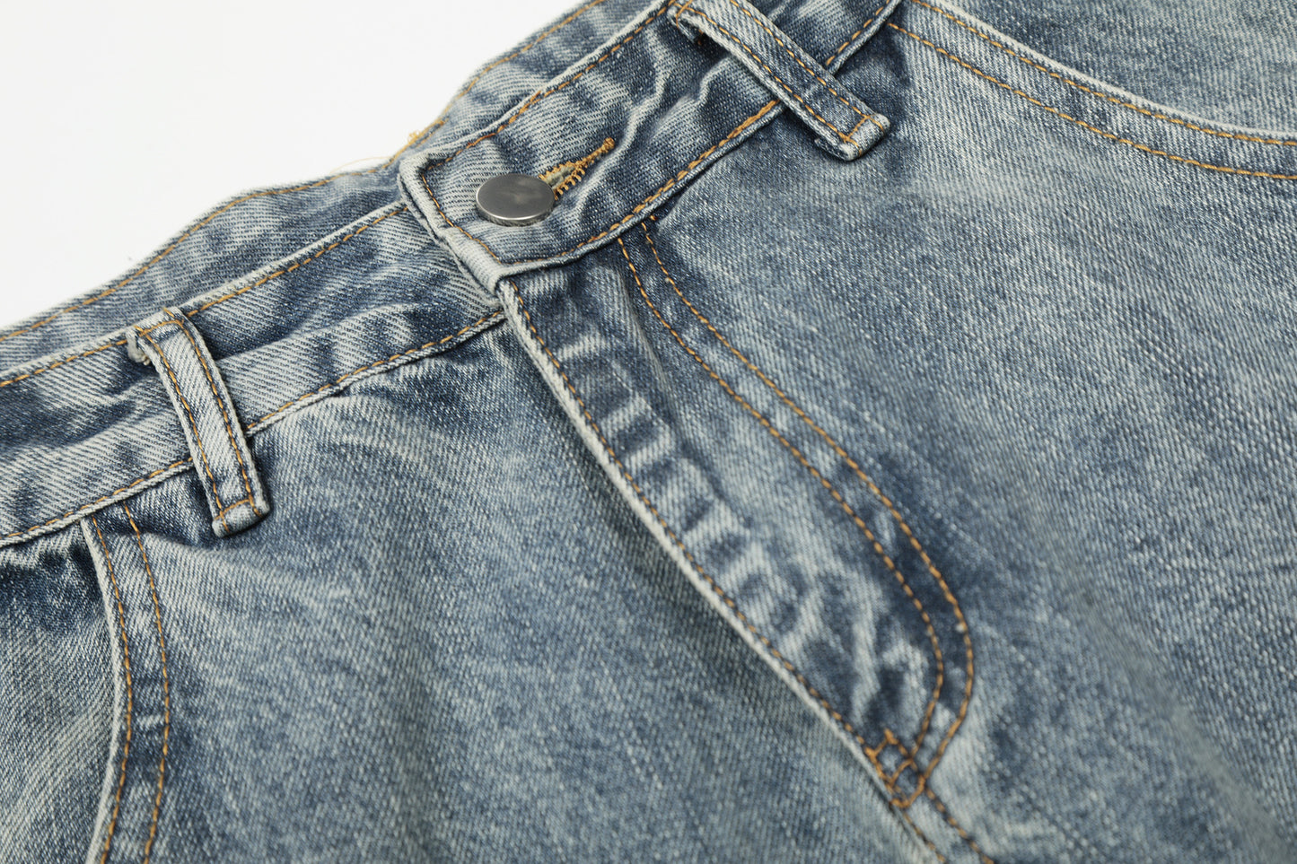 Washed Wide Leg Denim Jeans WN25431