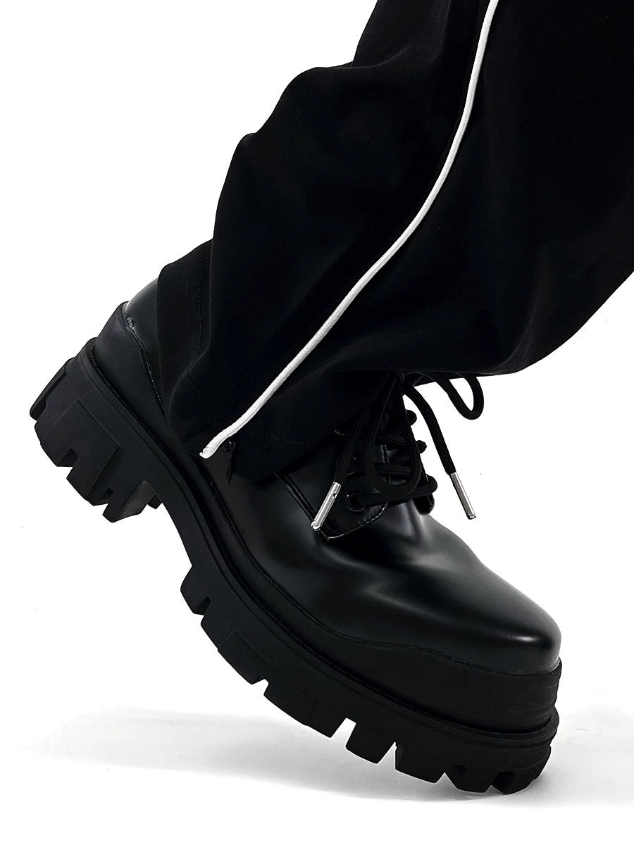 Platform Sole Leather Shoes WN19171