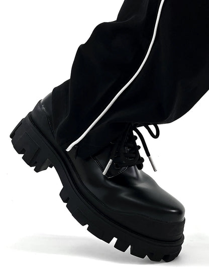 Platform Sole Leather Shoes WN19171