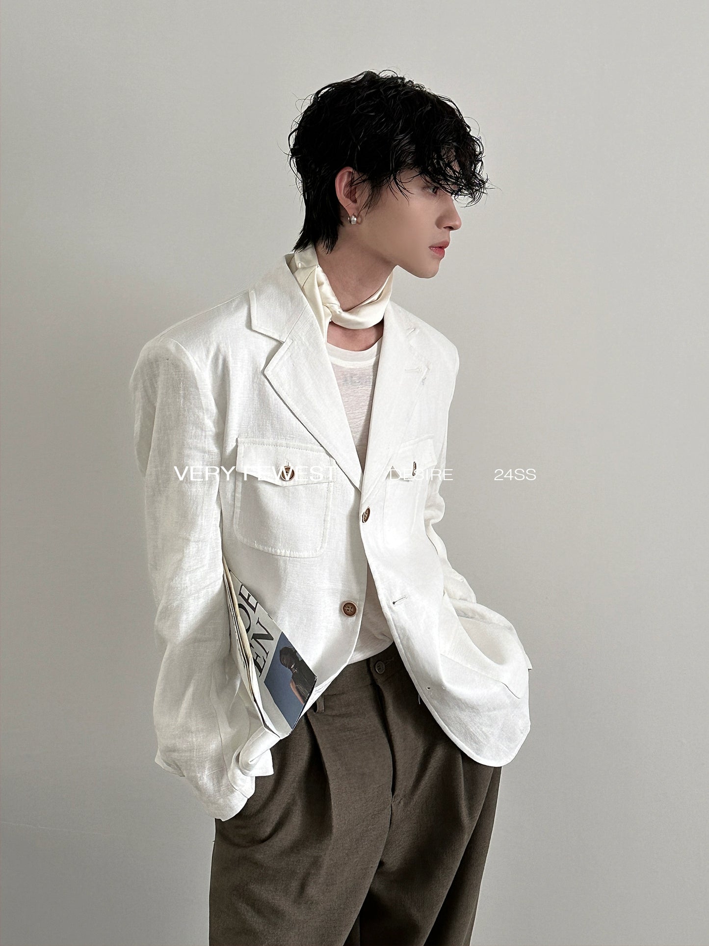 Linen Tailored Jacket WN8915