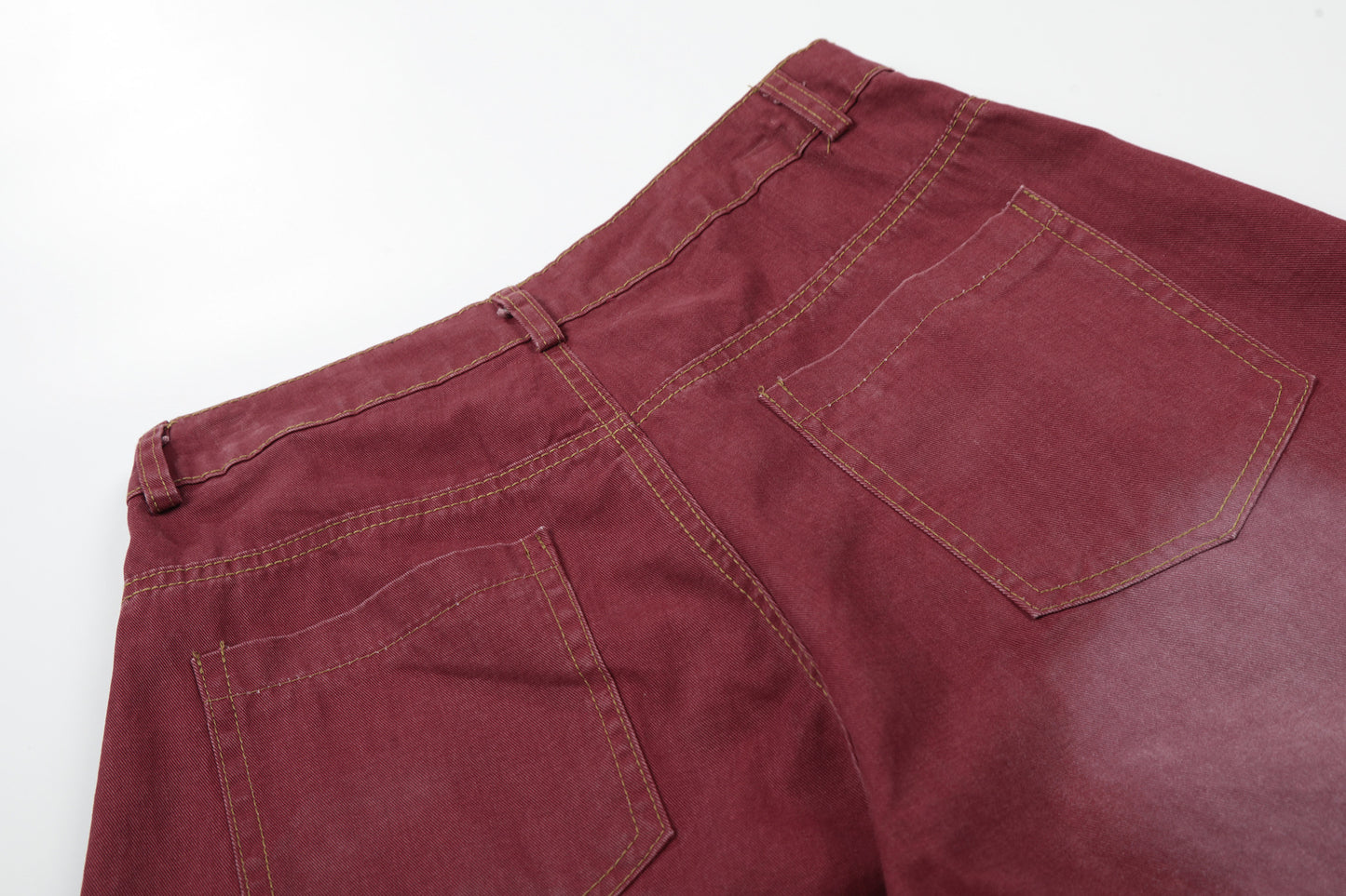 Washed Paint Studs Wide Leg Pants WN25542