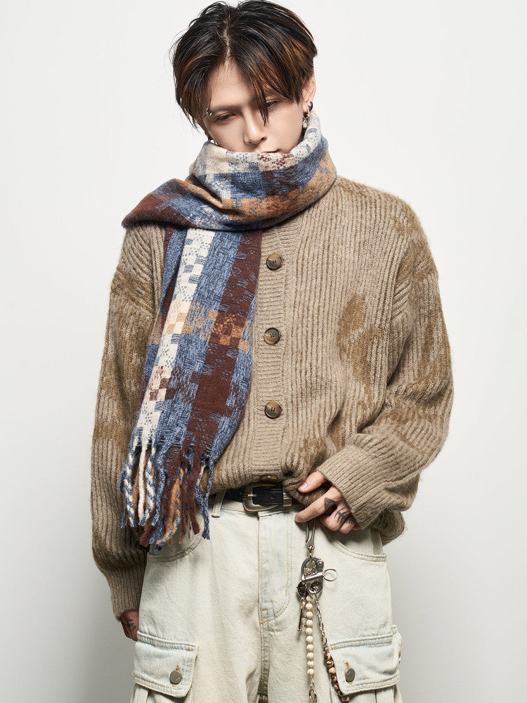 Tie-Dye Button Oversize Knit Cardigan WN22946