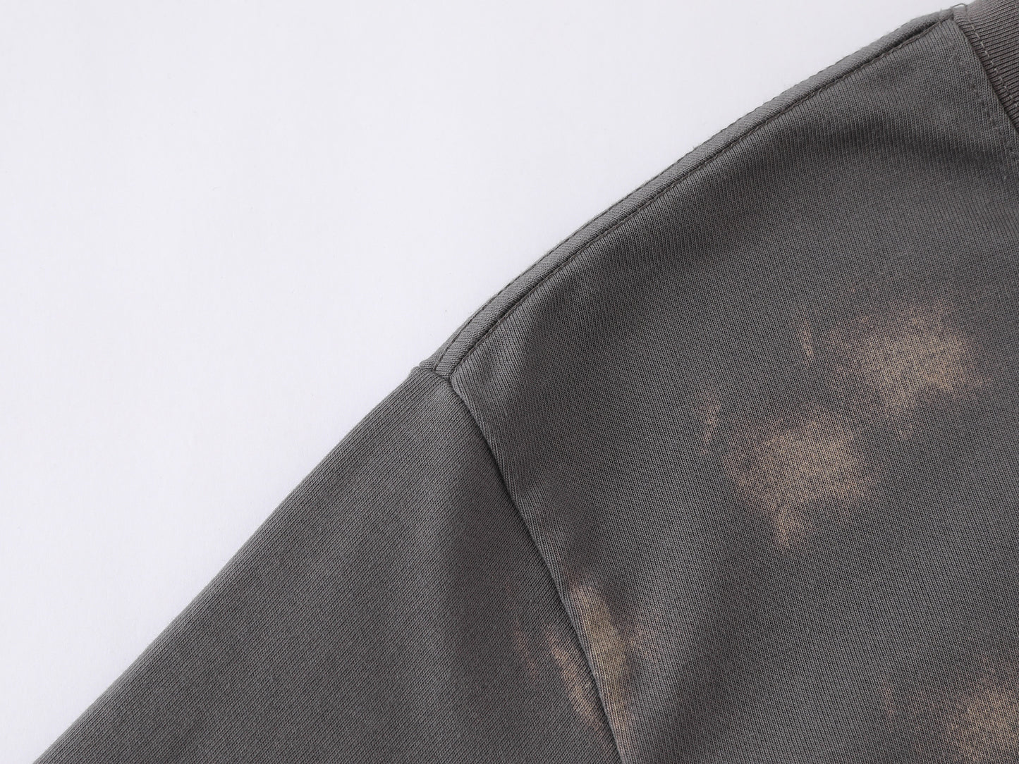 Bleach Washed Logo Print Short Sleeve T-Shirt WN25555