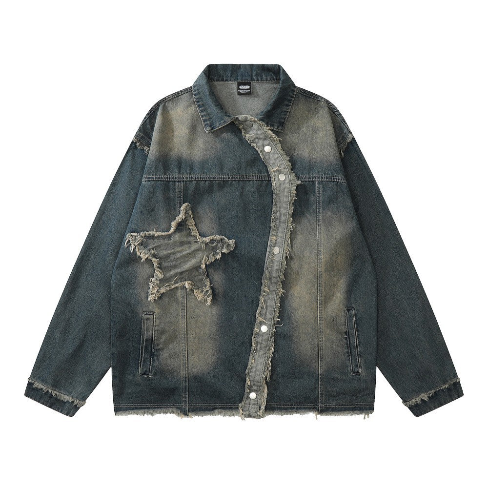 Washed Star Embroidery Denim Jacket WN28078