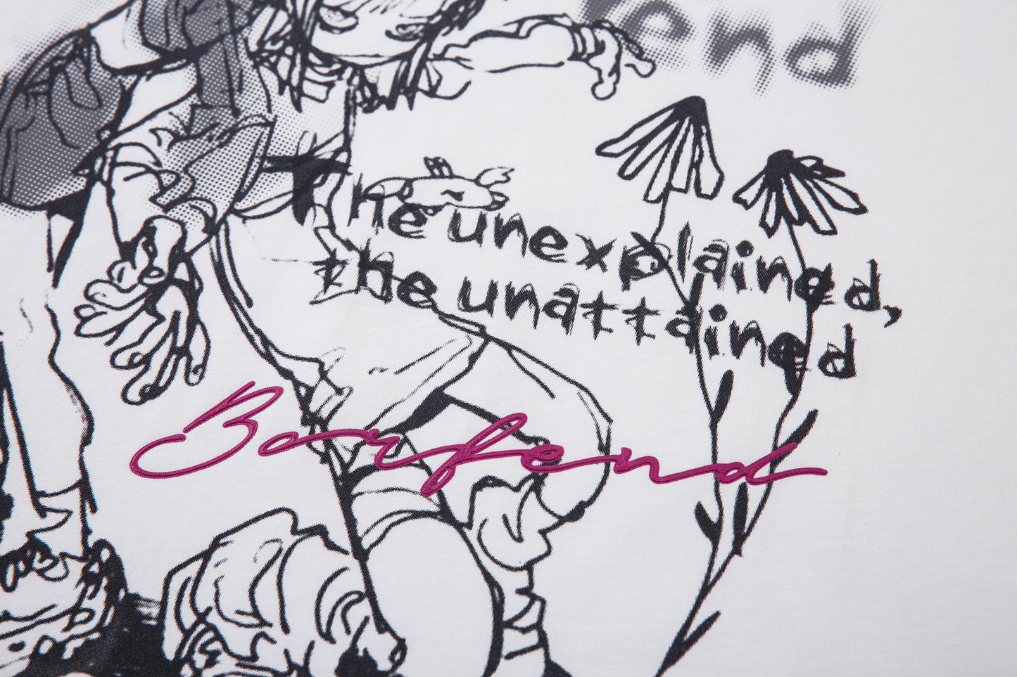Illustration Graffiti Letter Short Sleeve T-Shirt WN25430
