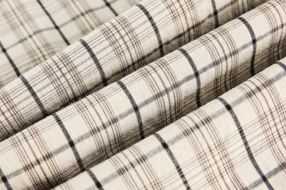 Plaid Letter Print Long Sleeve Shirt WN25410