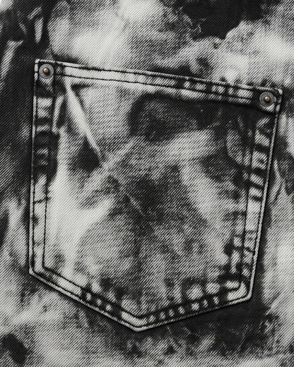 Washed Damage Frayed Denim Half Jeans WN28037