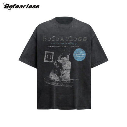 Washed Graphic Oversize Short Sleeve T-Shirt WN26383