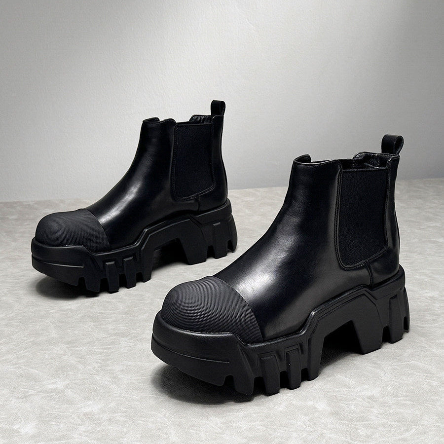 Side Gore Platform Thick Sole Short Boots WN24633
