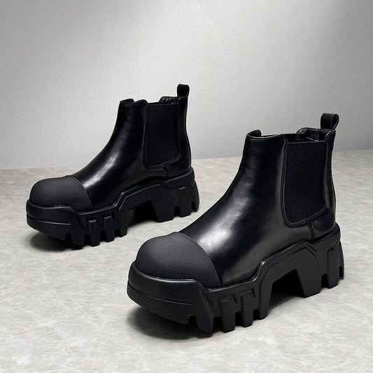 Side Gore Platform Thick Sole Short Boots WN24633