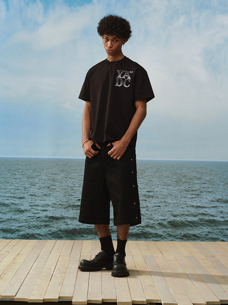 Snap-Button Side-Detail Half Pants WN23217 – WONDER NOAH