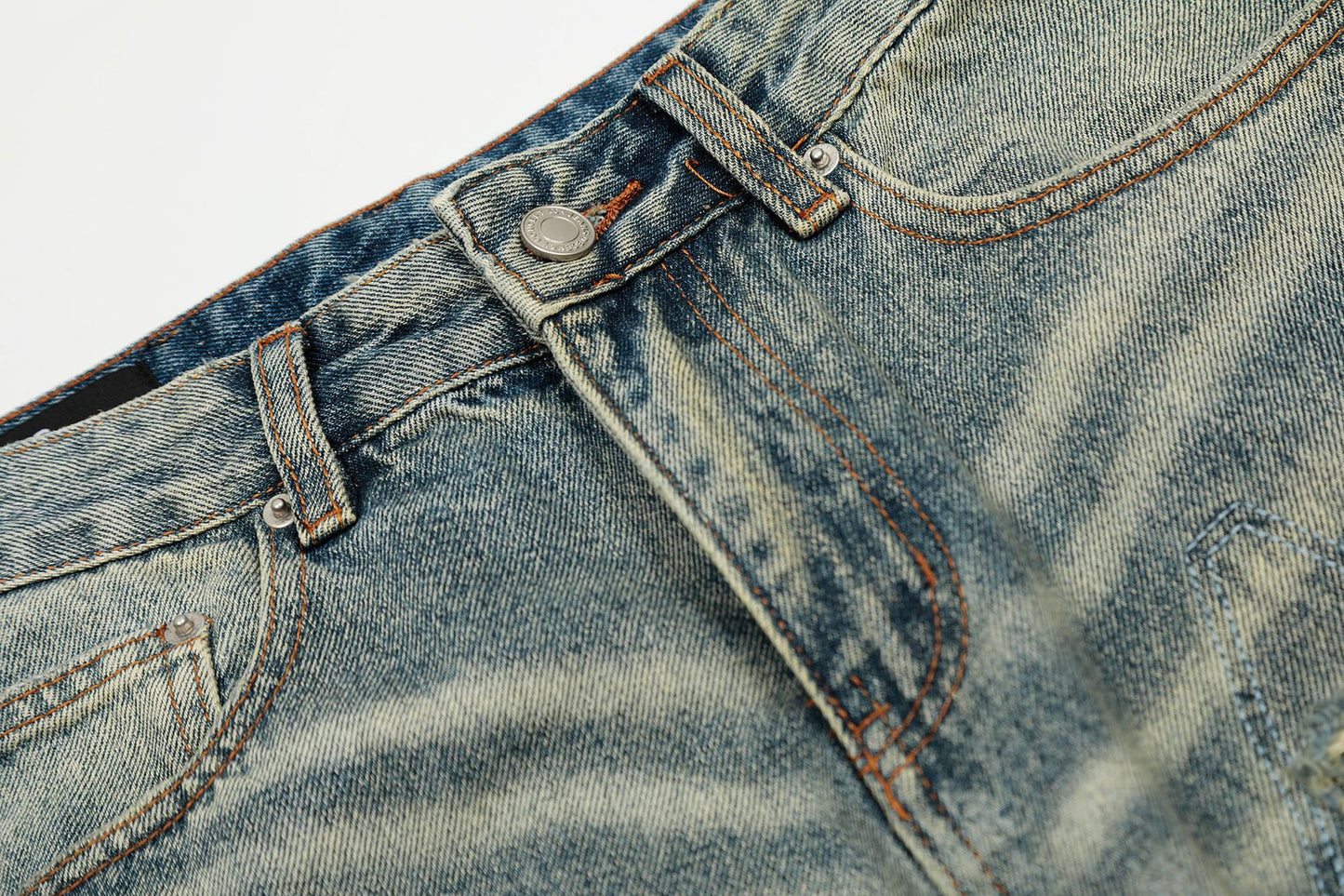 Dirty Washed Damage Flare Denim Jeans WN26103