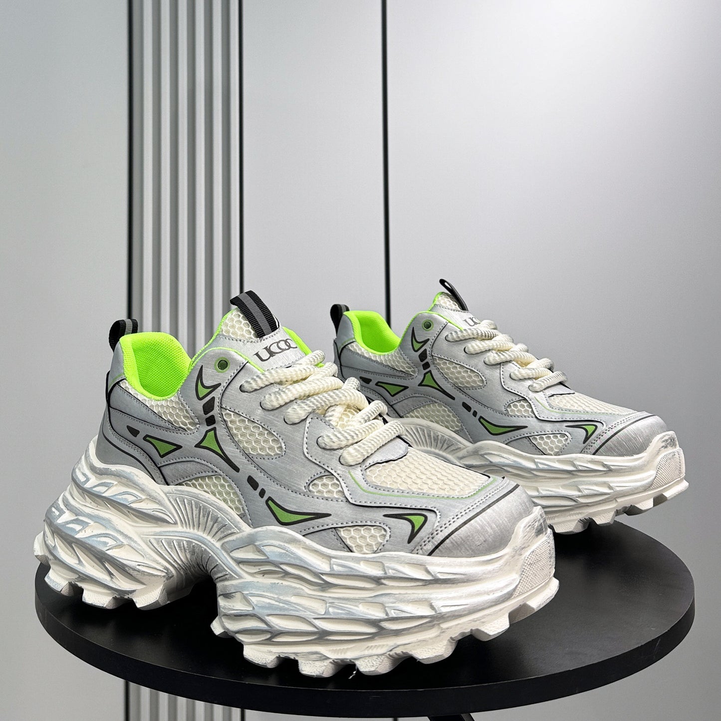 Mesh Panel Chunky Sole Sneakers WN24587