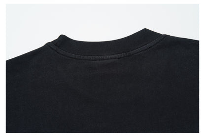 Portrait Graphic Letter Print Short Sleeve T-Shirt WN26424