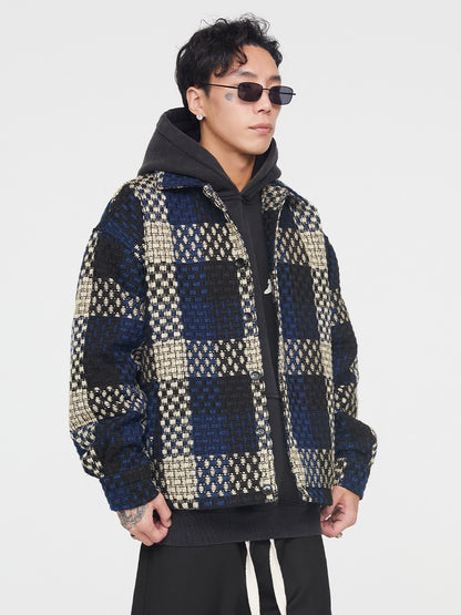 Plaid Tweed Oversize Jacket WN12208