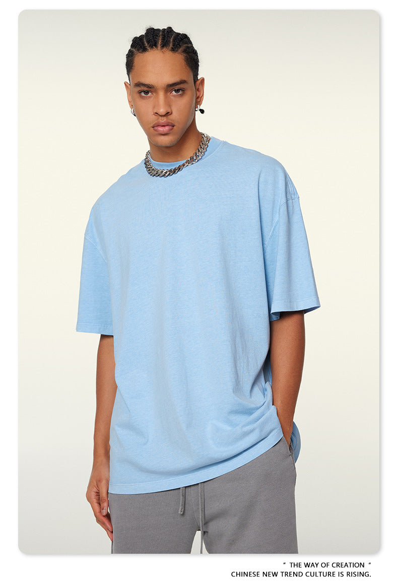 Washed Oversize Short-sleeve T-shirt WN6457