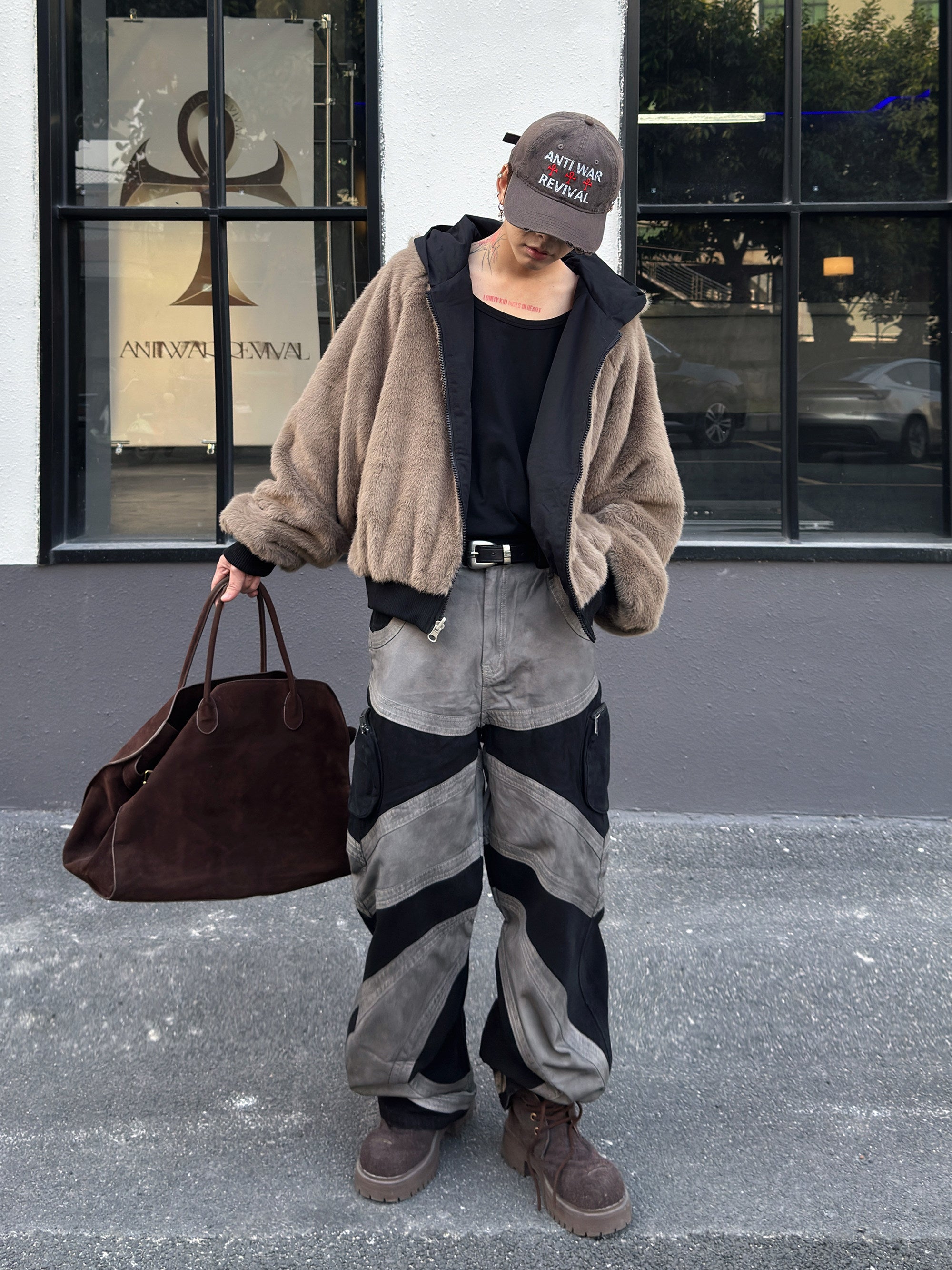 Reversible Fake Fur Hooded Padded Jacket WN23004 – WONDER NOAH