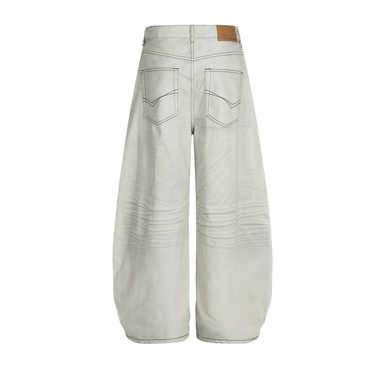 Washed Wide Leg Denim Jeans WN25437