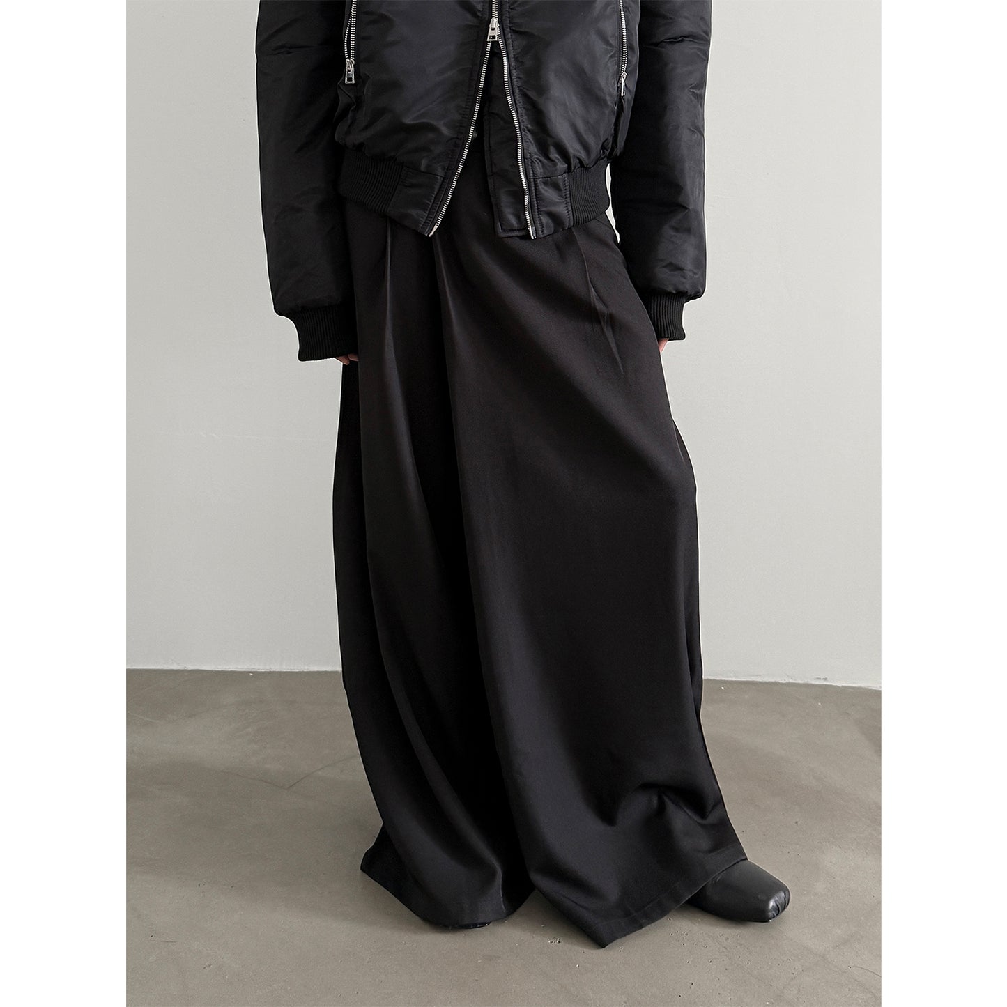 Wide-Leg Draping Split Trousers WN15281