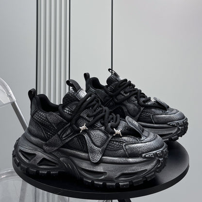 Platform Height-Increasing Damage Dad Sneakers WN24738