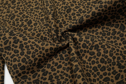 Leopard Print Curved Cargo Half Pants WN26145