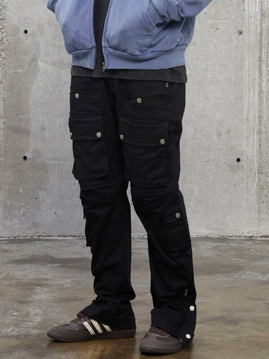 Utility 3D Pocket Rivet-Detail Cargo Pants WN12290