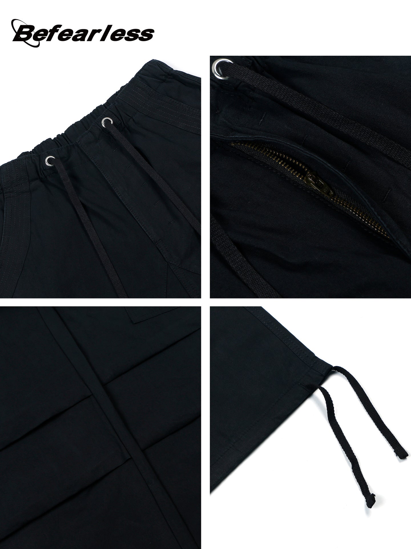 Multi Pocket Panel Drawstring Cargo Pants WN26292
