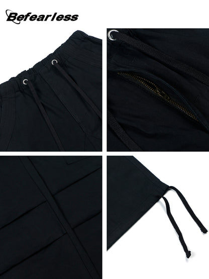 Multi Pocket Panel Drawstring Cargo Pants WN26292