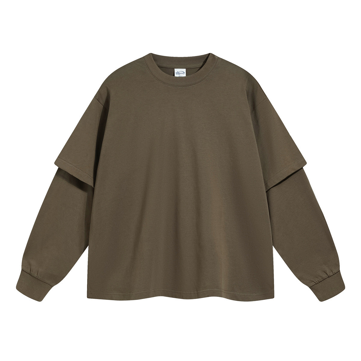 Fake Layered Round Neck Long Sleeve T-Shirt WN7798