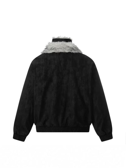 Fake Fur Collar Cuff Detail Jacket WN27963