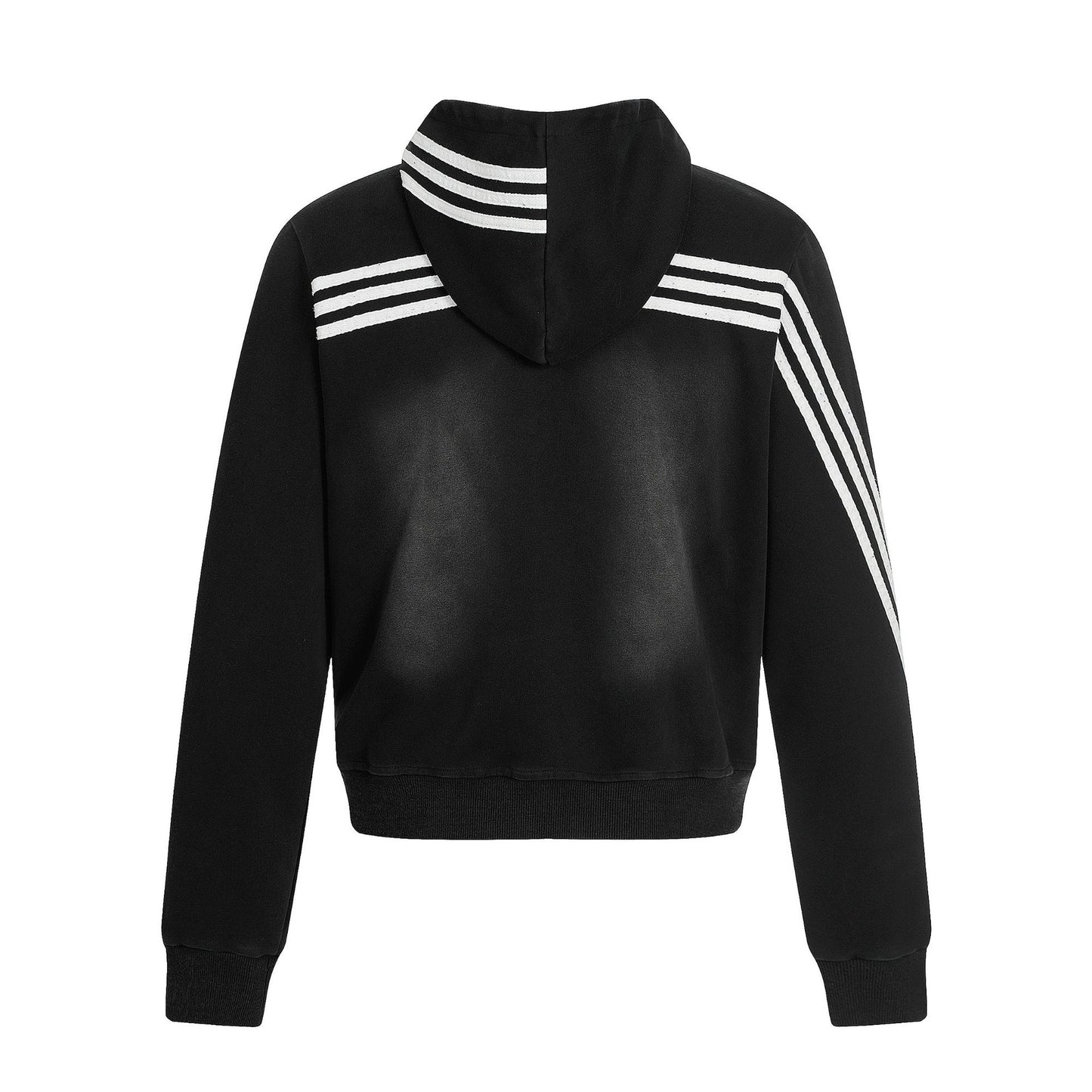 Three Stripes Short Sporty Zipper Hoodie WN21916
