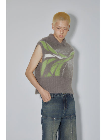 Graffiti Design Knit Vest WN19052