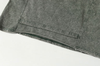 Washed Damage Pure Cotton Short Sleeve T-Shirt WN23055