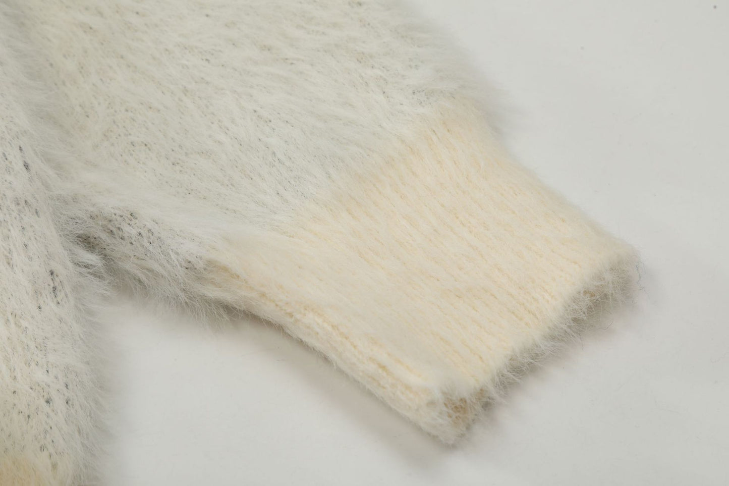 Butterfly Jacquard Fake Mink Knit Cardigan WN11180