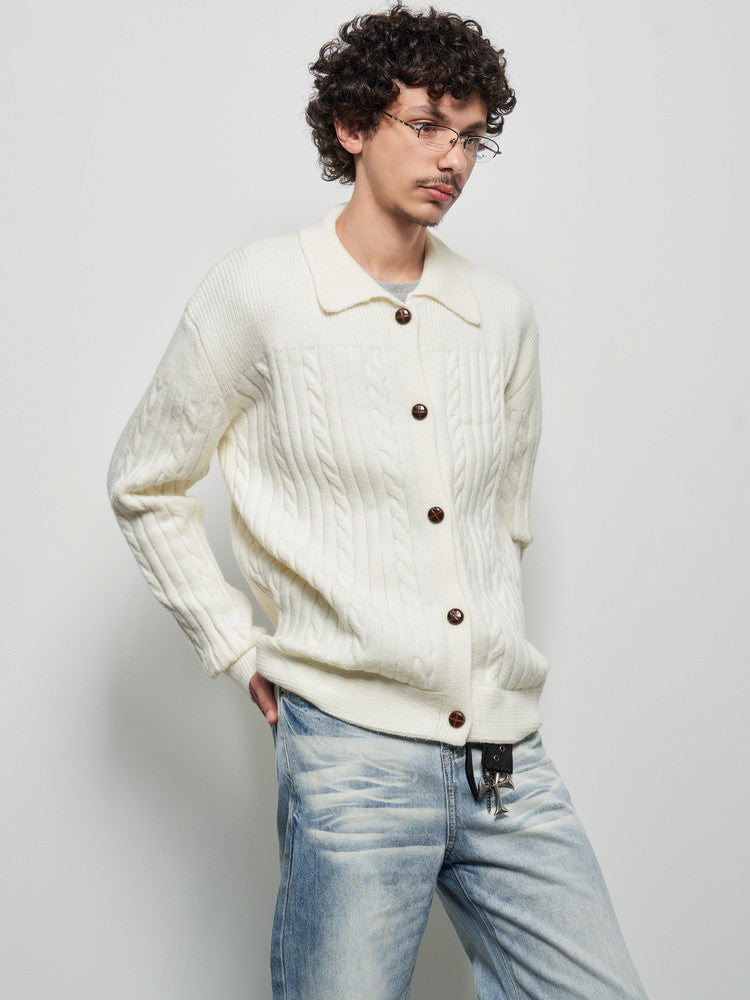 Oversize Cable Knit Cardigan WN22928