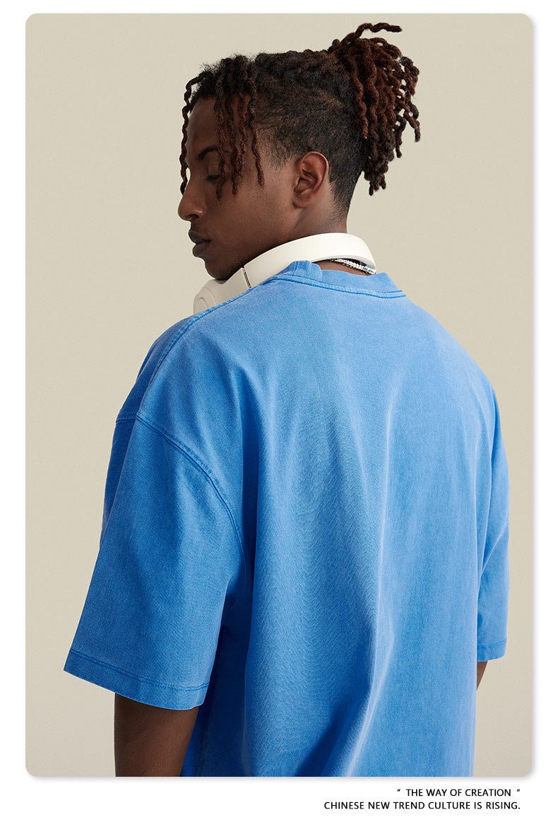 Washed Oversize Short-sleeve T-shirt WN6457