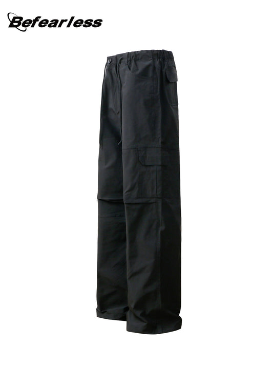 Multi Pocket Panel Wide Leg Cargo Pants WN26194