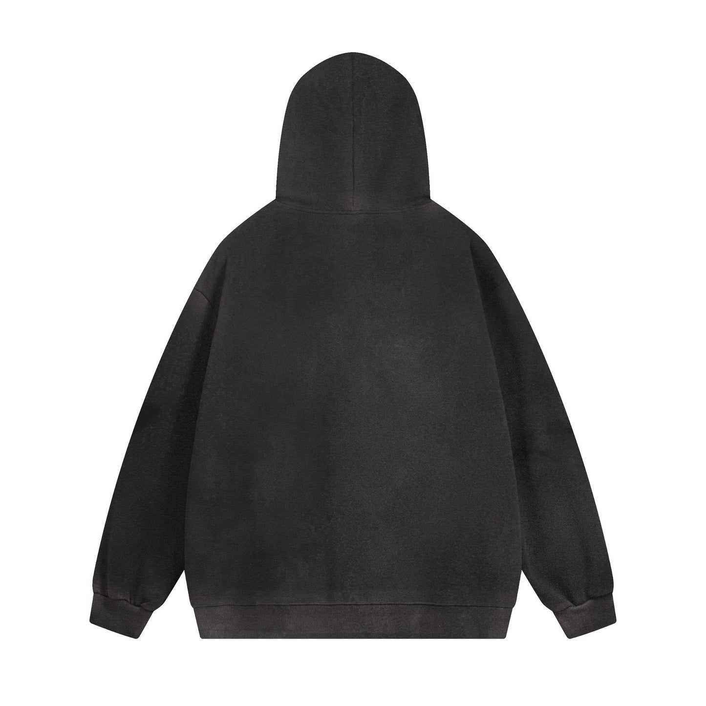 Washed Spray Paint Letter Print Oversize Pullover Hoodie WN11461