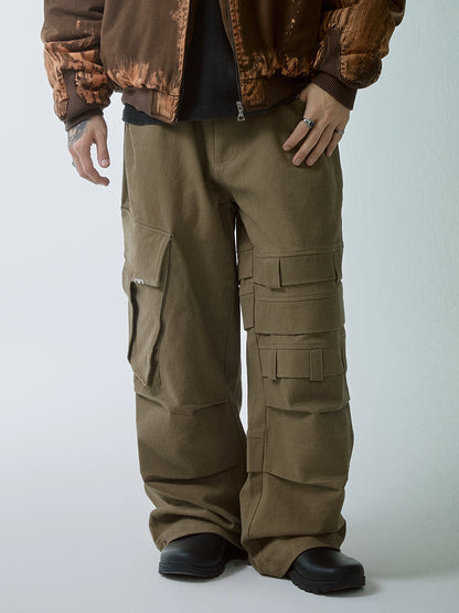 Multi-Pocket Straight Cargo Pants WN12263