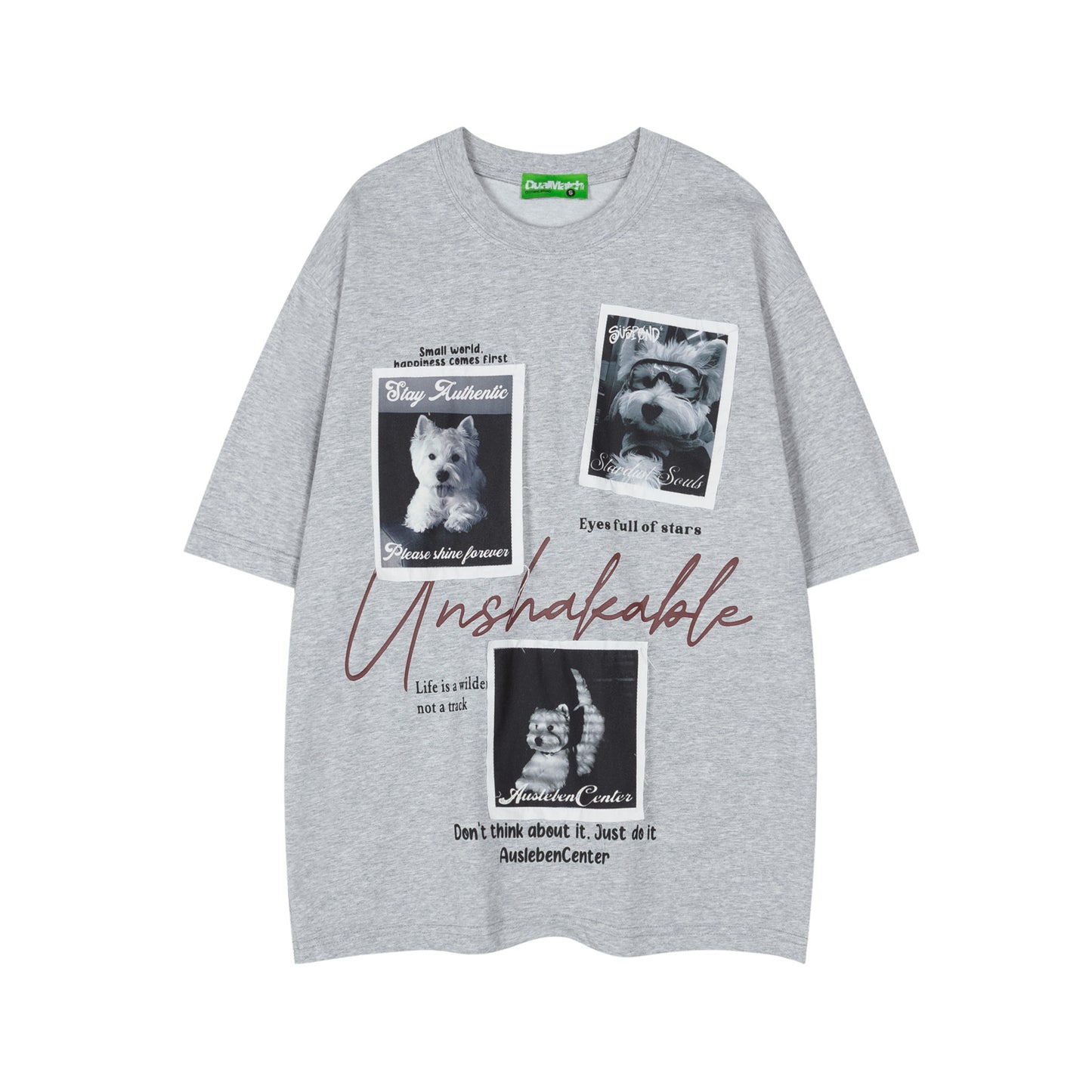 Photo Letter Print Short Sleeve T-Shirt WN26788