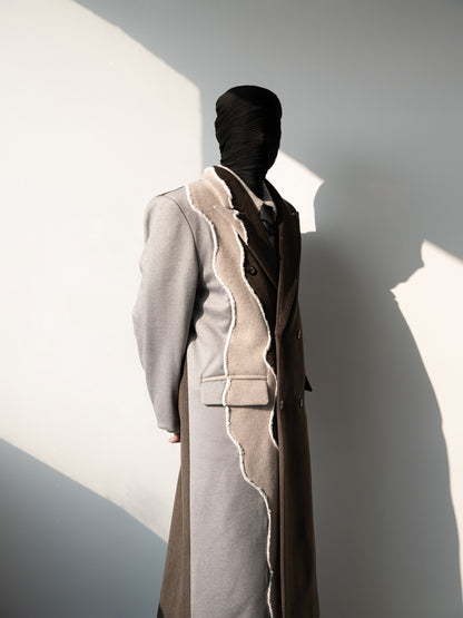 Color Block Thick Coat WN23645